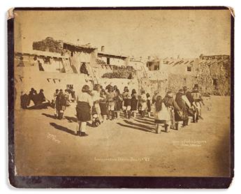 (AMERICAN INDIANS--PHOTOGRAPHS.) Group of 9 mostly larger-format mounted images.